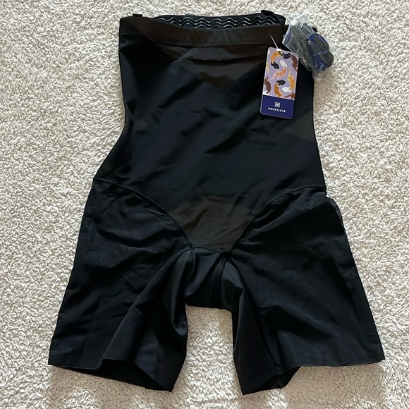 NWT Honeylove SuperPower Short Runway Black Sheer Shapewear Size Medium - Picture 4 of 9